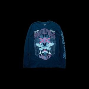 Sick 00's SOUTHPOLE "Search&Destroy" Grunge Thermal Graphic L/S Shirt